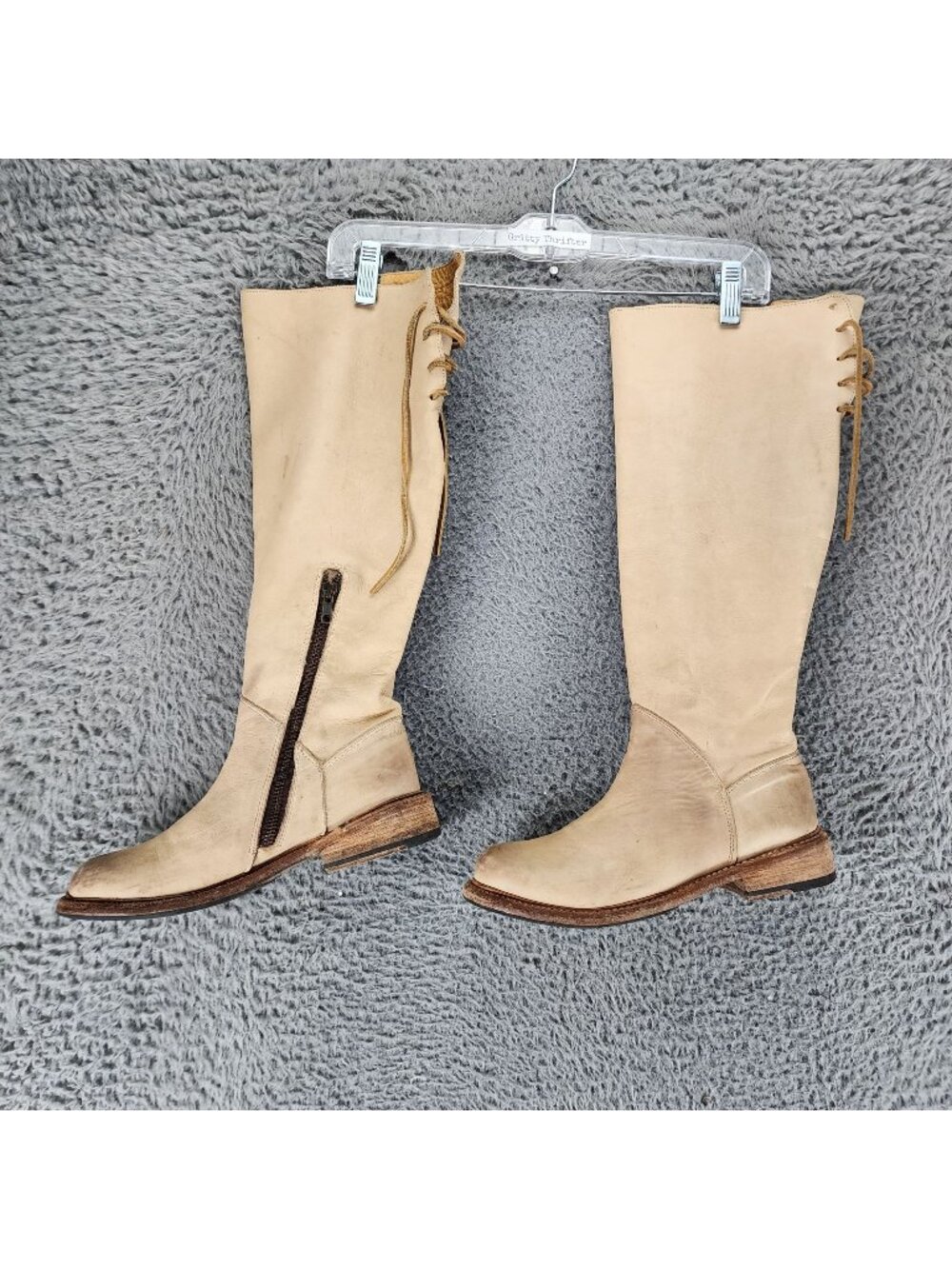 Bed Stu Shoes Womens Size 7.5 Tan Leather Manchester Knee High Boots *Read*